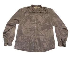 Vintage 1980s Eaton's Jacquard Blouse | Size 12 | Made in Korea